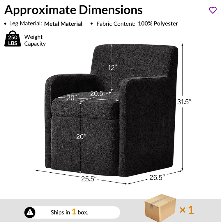 Gosselin Dining Chair with Storage
