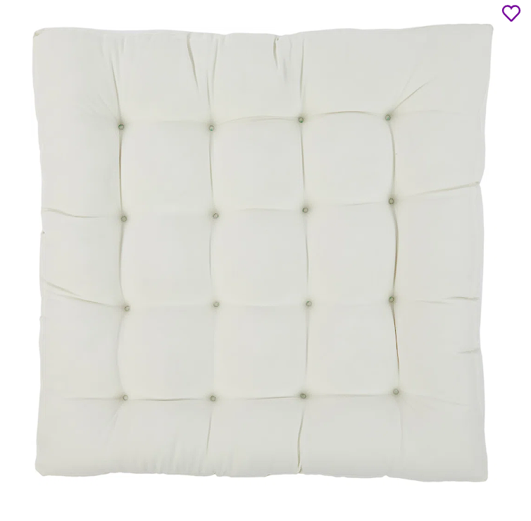 40" Floor Cushion with Tufting and Handle