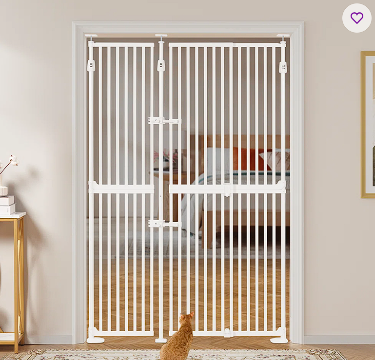 Extra-tall cat gate from 75" to 98" high