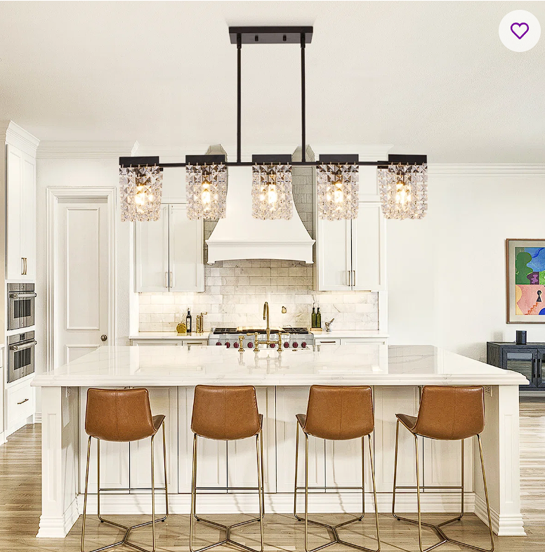 5-light crystal chandelier