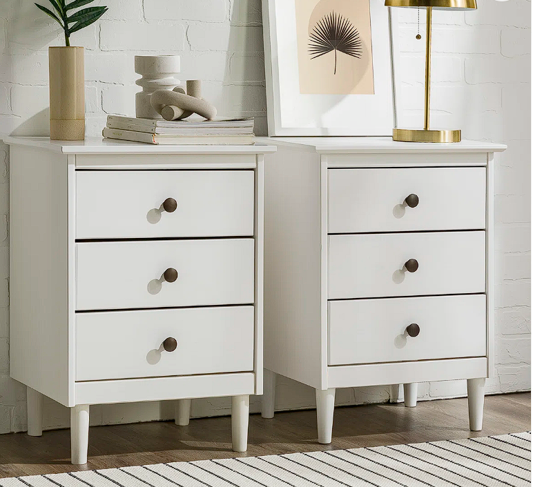 Lafever 3-Drawer Solid Wood Nightstands (Set of 2)