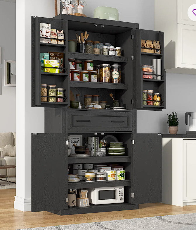 72" Pantry with Storage