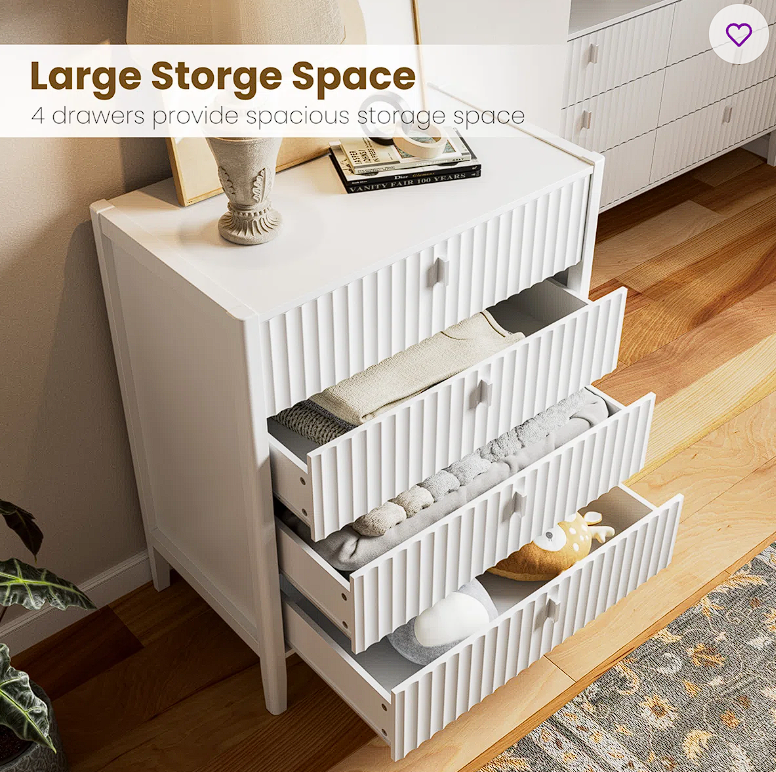 4-Drawer Dresser, 36.7" H