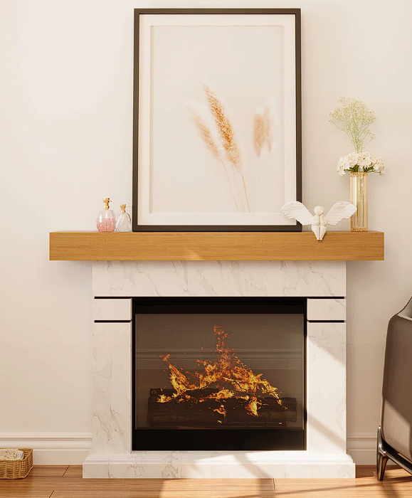 5" thick fireplace shelf