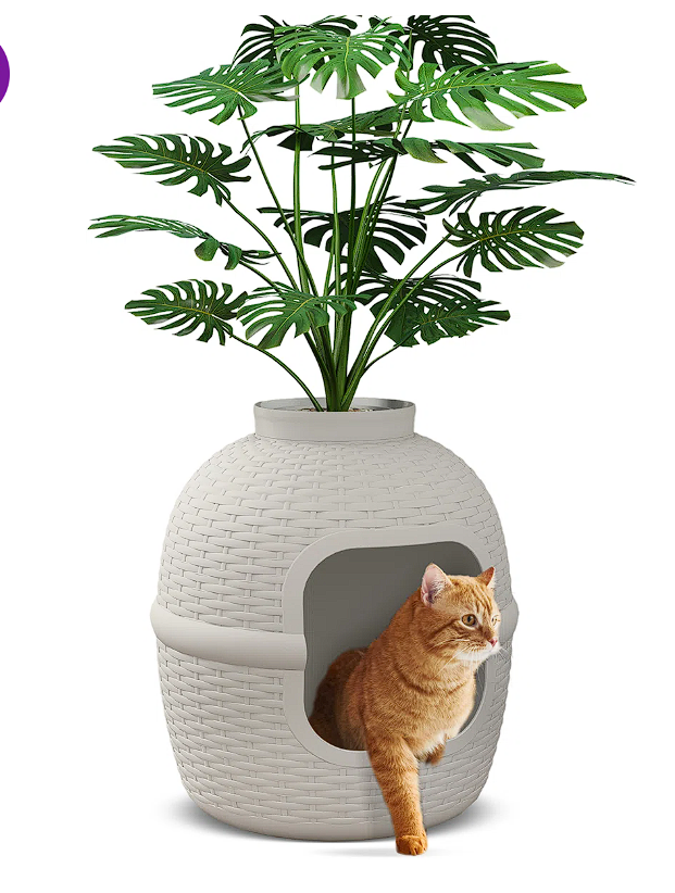 Hidden Litter Enclosure with Damasus Flower Pot