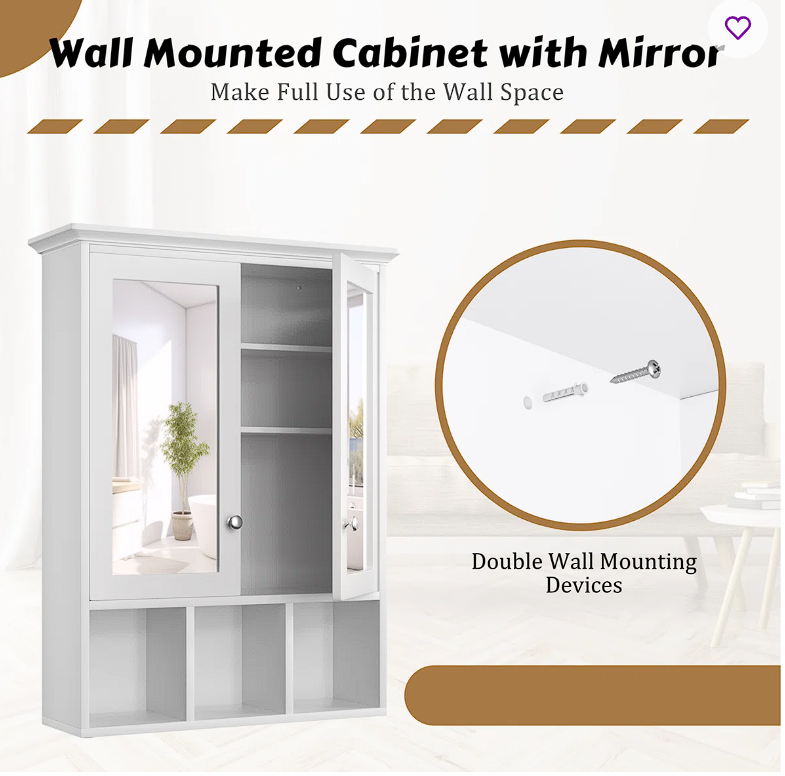 Alom wall-mounted medicine cabinet