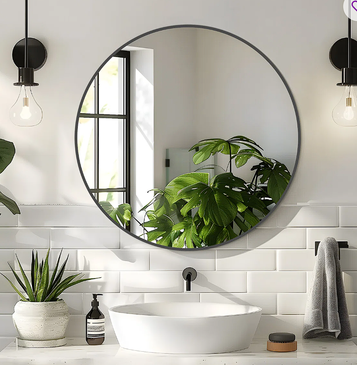 Karrina Round Metal Accent Mirror