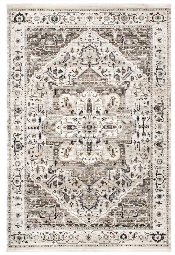 Uriegas Oriental/Persian Rug for Living Room, Bedroom and Kitchen, Beige/Ivory