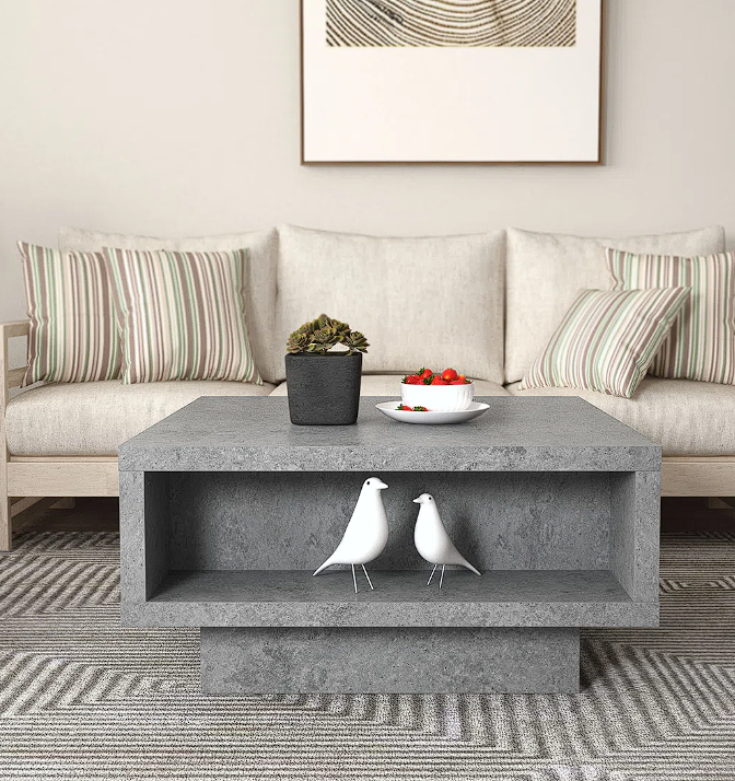 Caomhan Pedestal Coffee Table with Storage
