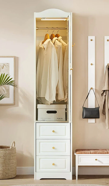 Right-hand wardrobe with 3 drawers
