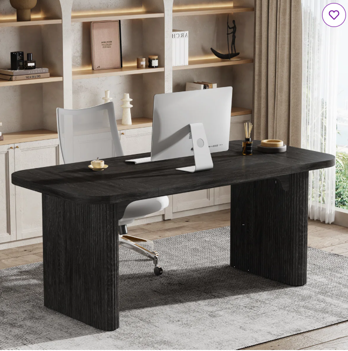 Girace 62.99'' W Modern Simple Executive Computer Desk with Engineered Wood Top and Legs